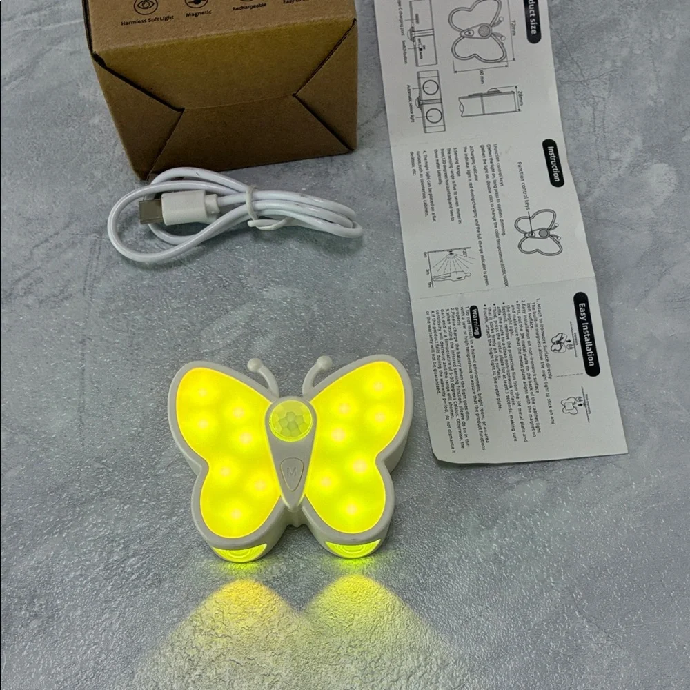 LED White Butterfly Night Light